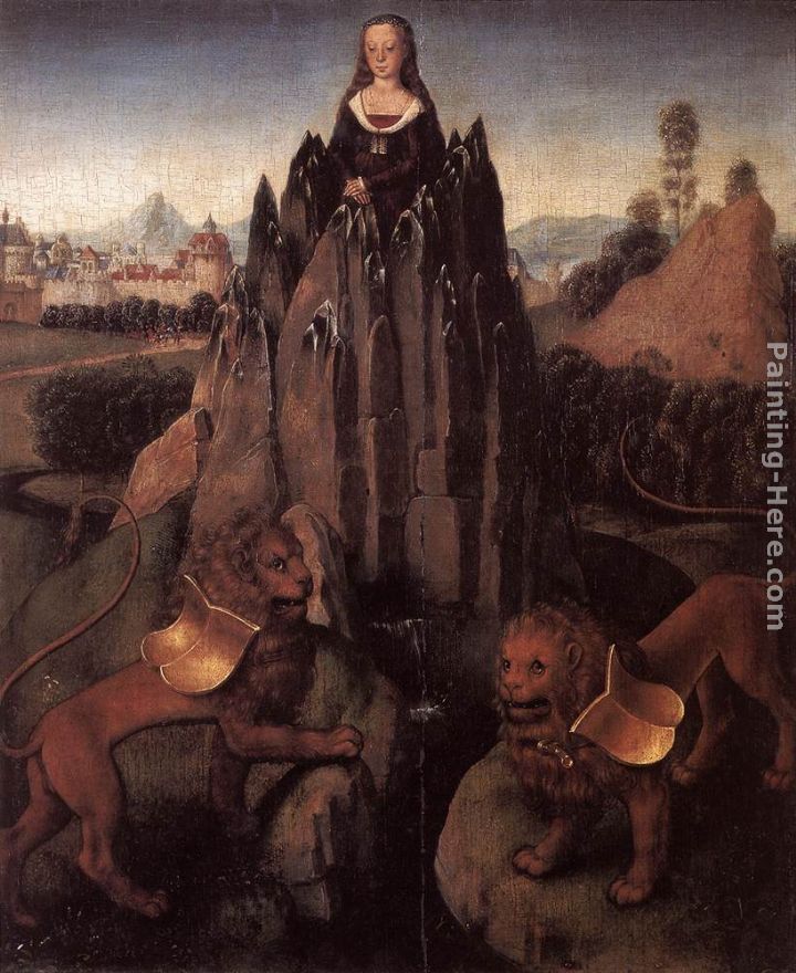 Allegory with a Virgin painting - Hans Memling Allegory with a Virgin art painting